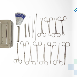 KIT CIRÚRGICO COMPLETO PARA CASTRAÇÃO - 19 PEÇAS