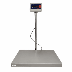BALANÇA PLATAFORMA INOX C/ BATERIA E C/ COLUNA 60X50CM